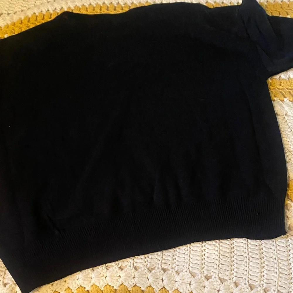 Vintage 80s - Eva Cervantes Embellished Black Women's Sweater with Gem Accents
